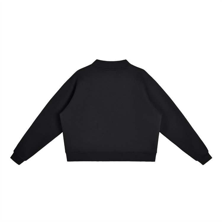 Grounded Oversized Mock-Neck Sweatshirt