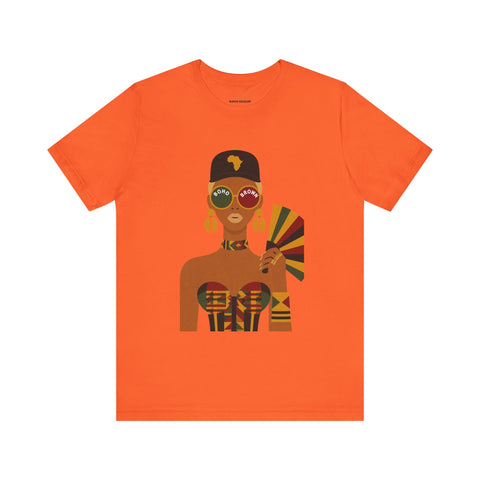 Confident Kente Pattern Graphic T-Shirt