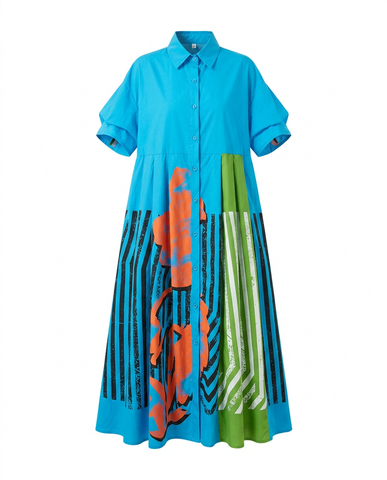 Unstoppable Striped Printed Maxi Dress