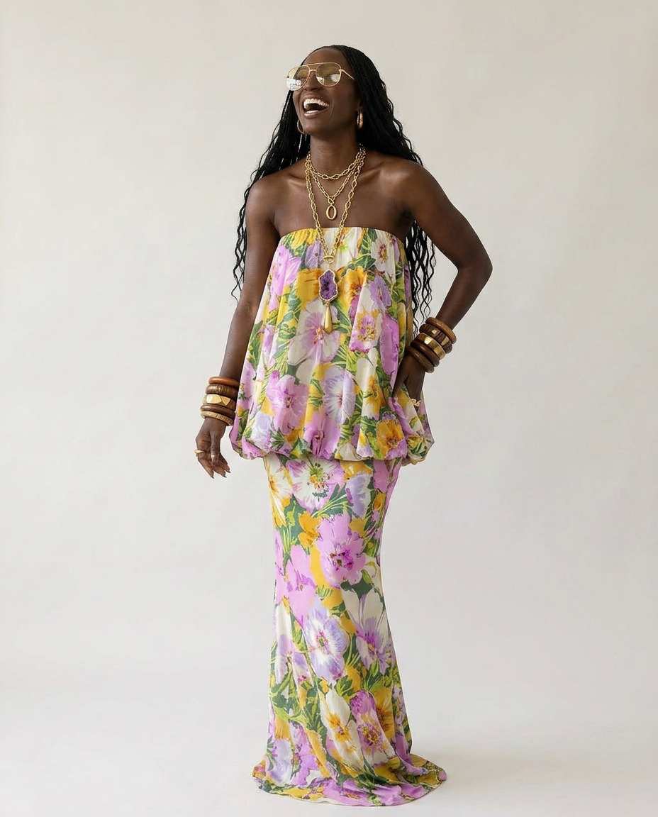 Final Sale Print Maxi Dress