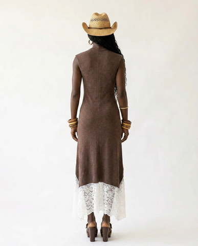 Divine Lace Patchwork Maxi Dress