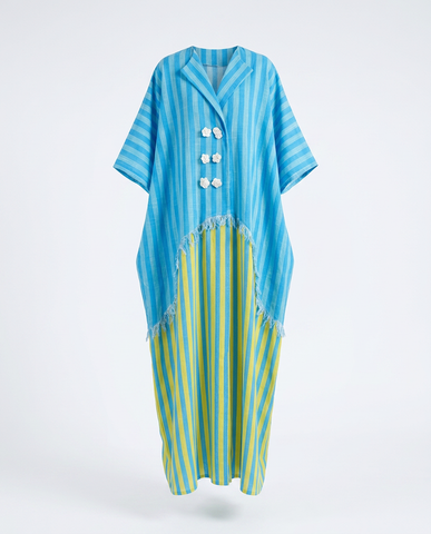 Vibrant Striped Boho Maxi Dress