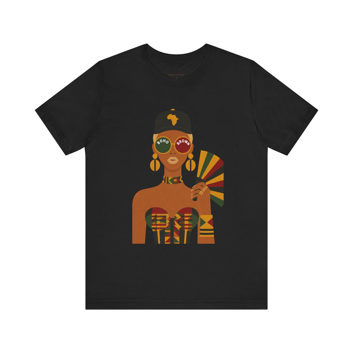 Confident Kente Pattern Graphic T-Shirt
