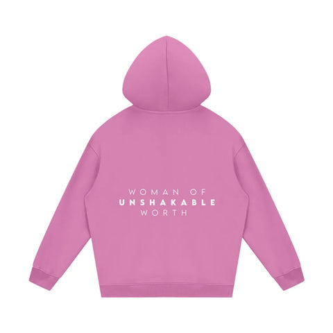 woman of unshakable worth Fleece Hoodie
