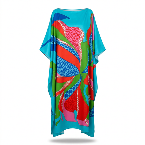 Energetic Printed Loose Kaftan