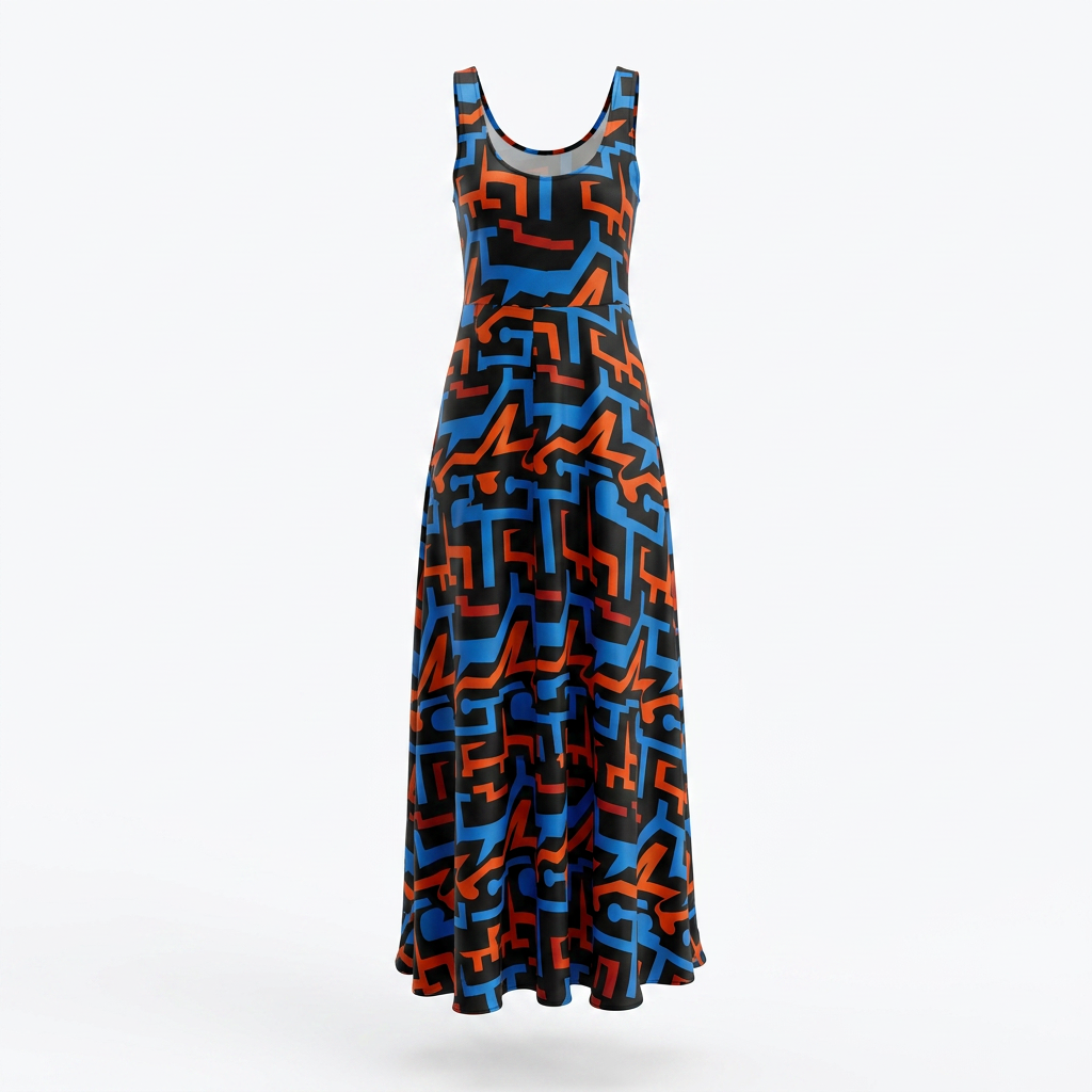 Elegant Silk Blend Maxi Dress