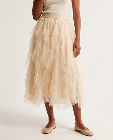 Champagne Tulle Cloud Skirt