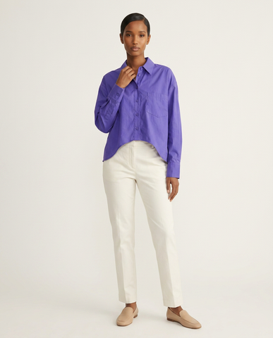 The Sculpted Hem Poplin Shirt