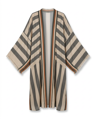 Free Spirit Striped Boho Kimono