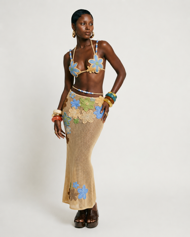 Free Spirit Crochet Flower Bikini Set
