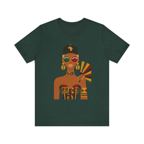 Confident Kente Pattern Graphic T-Shirt