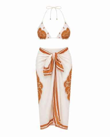 Audacious Floral Halter One-Piece Swimsuit