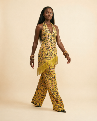 Audacious Ankara Tassel Palazzo Set