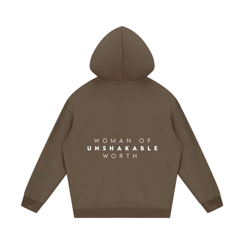 woman of unshakable worth Fleece Hoodie