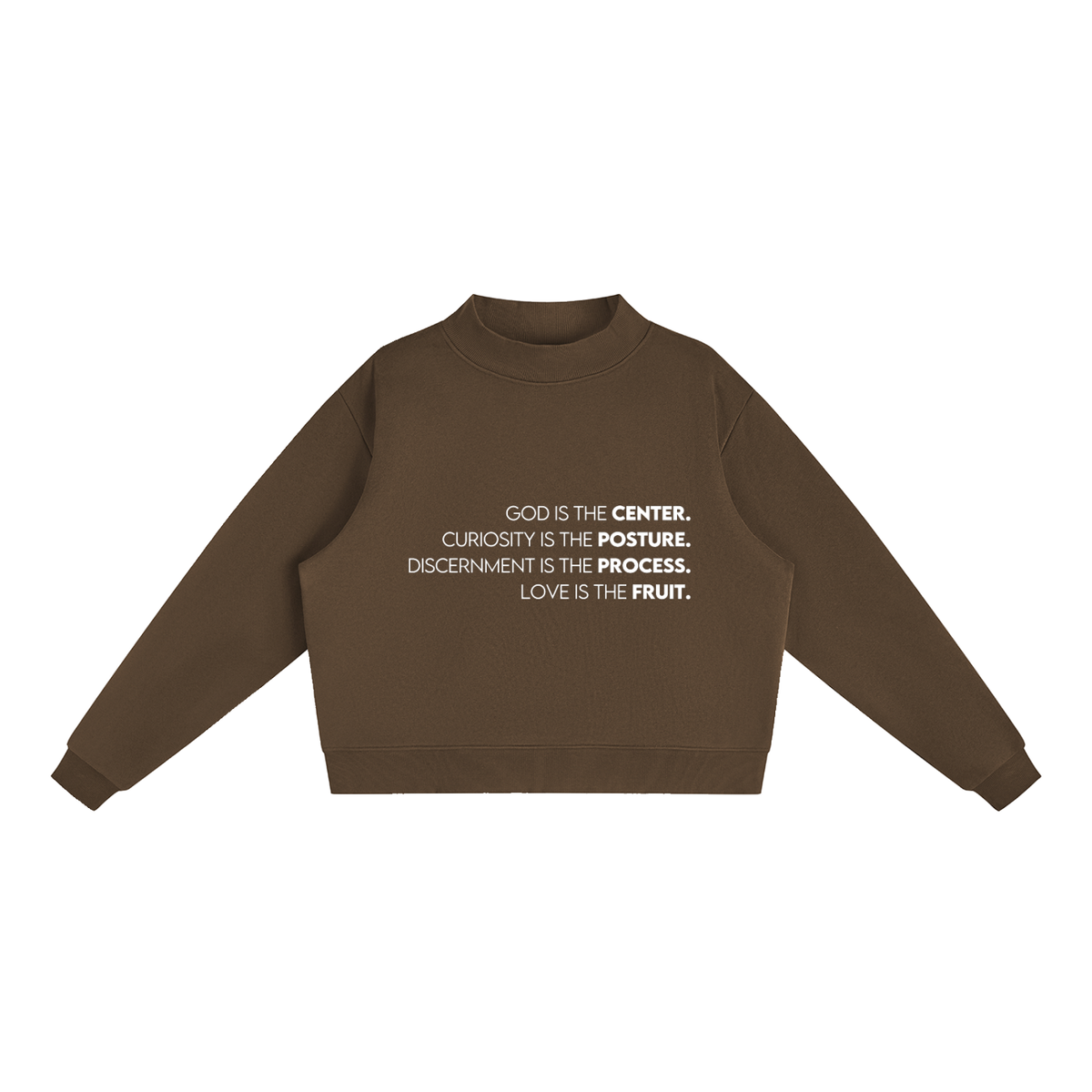 Grounded Oversized Mock-Neck Sweatshirt