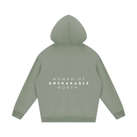 woman of unshakable worth Fleece Hoodie