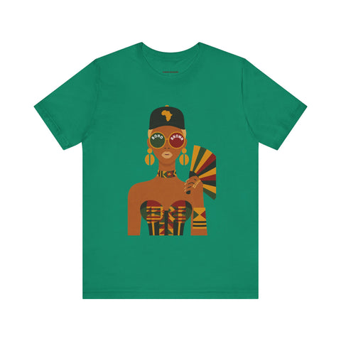 Confident Kente Pattern Graphic T-Shirt