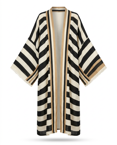 Wanderlust Striped Boho Kimono