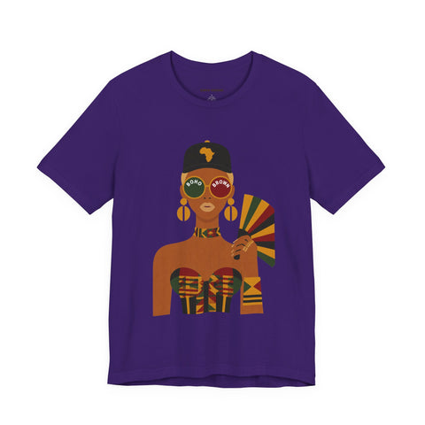Confident Kente Pattern Graphic T-Shirt