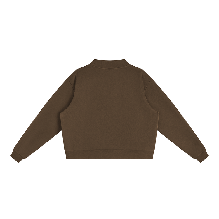 Grounded Oversized Mock-Neck Sweatshirt