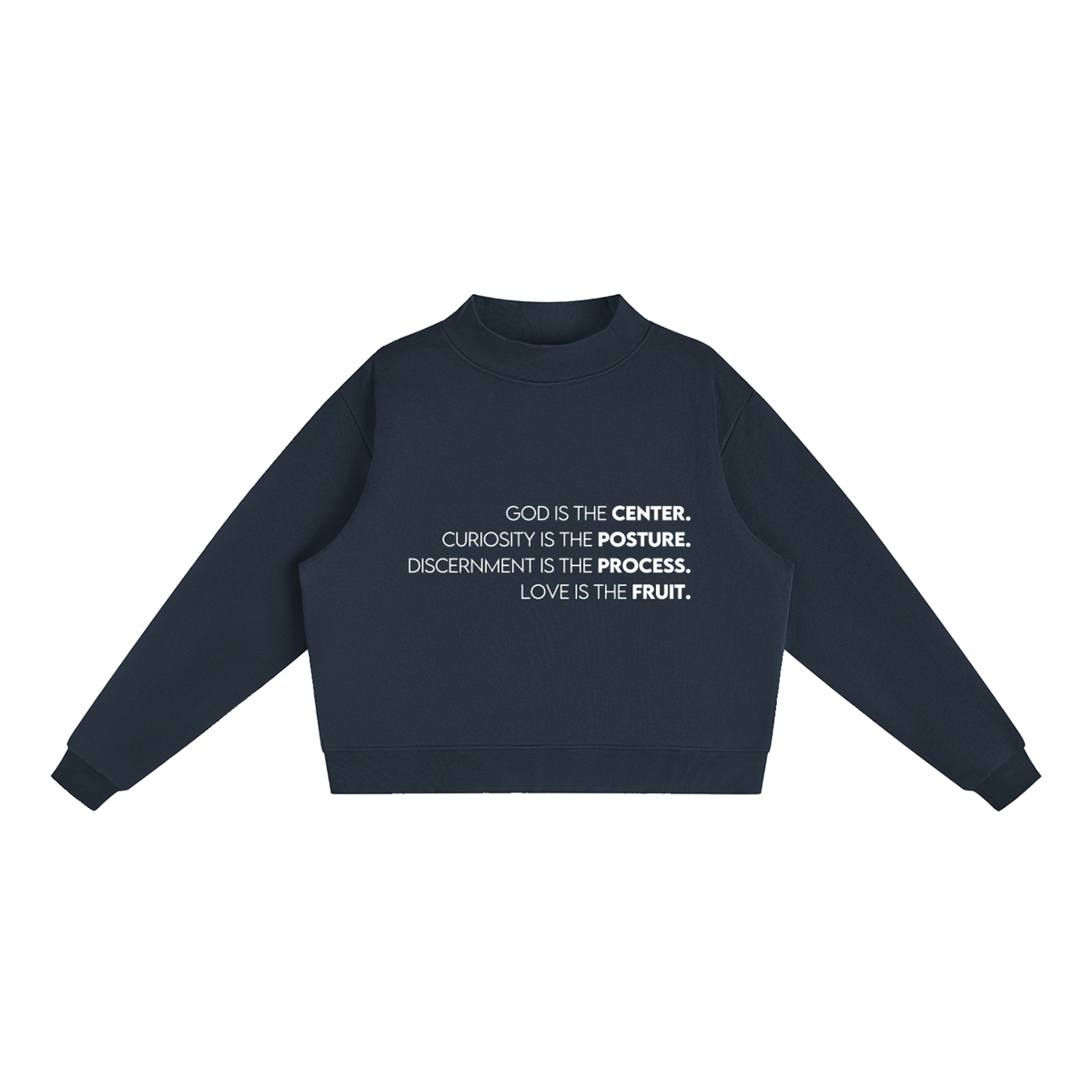 Grounded Oversized Mock-Neck Sweatshirt