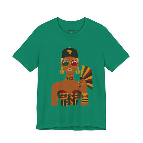 Confident Kente Pattern Graphic T-Shirt