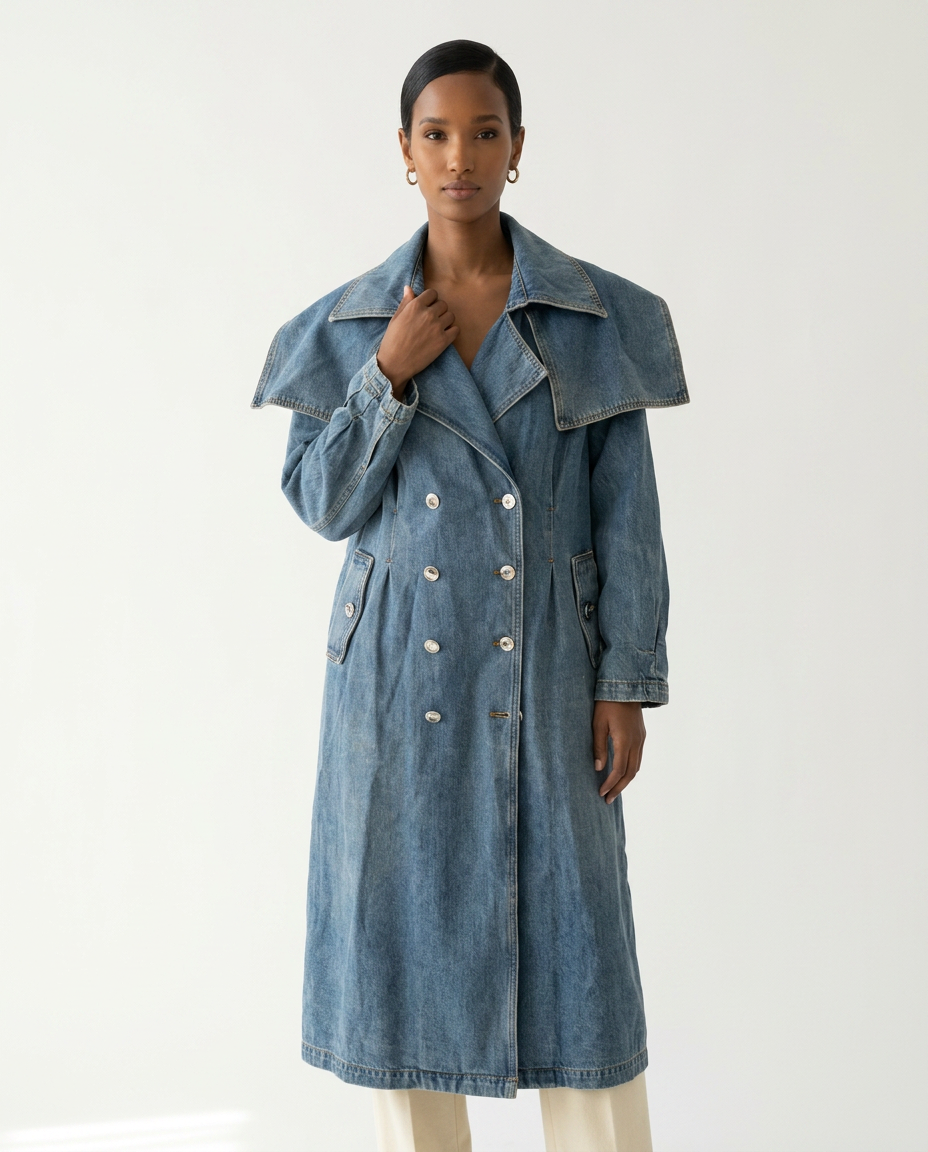 The Architect Denim Trench Coat