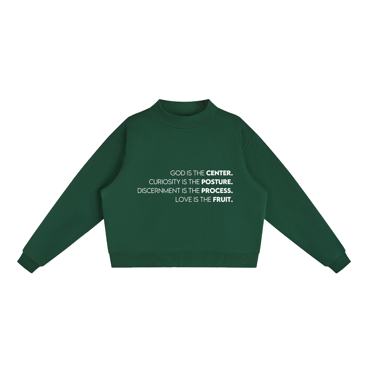 Grounded Oversized Mock-Neck Sweatshirt