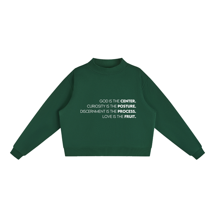 Grounded Oversized Mock-Neck Sweatshirt