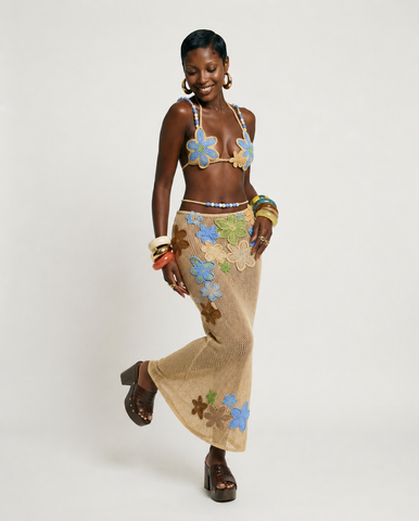 Free Spirit Crochet Flower Bikini Set