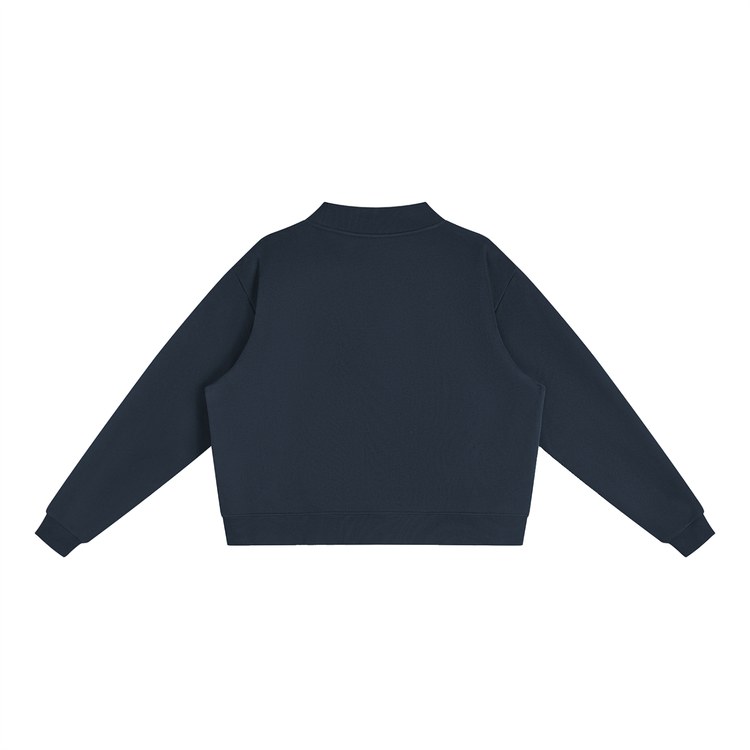 Grounded Oversized Mock-Neck Sweatshirt