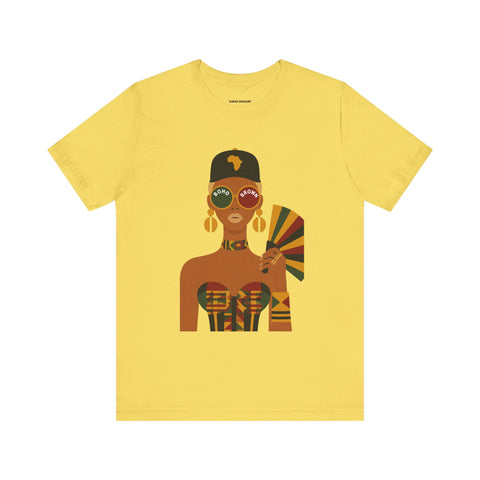 Confident Kente Pattern Graphic T-Shirt