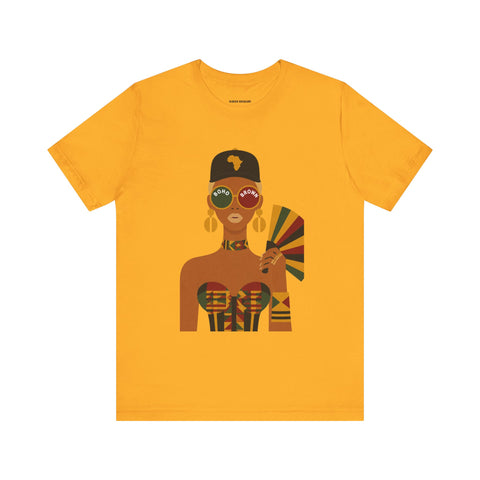 Confident Kente Pattern Graphic T-Shirt