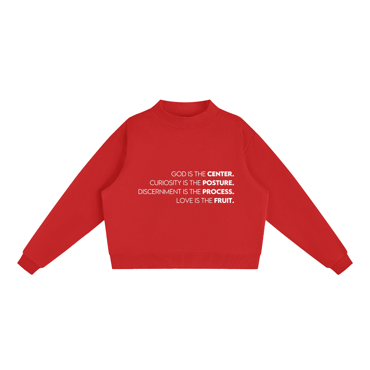 Grounded Oversized Mock-Neck Sweatshirt