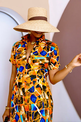 Confident African Ankara Tiered Maxi Dress