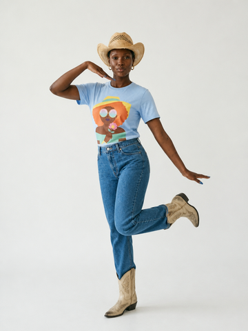 Radiant Retro Illustration Graphic T-Shirt