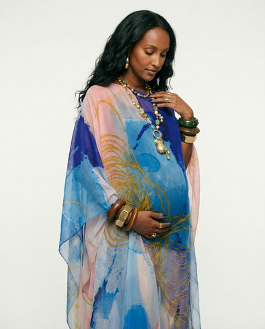 Boundless Tulle Printed Kaftan