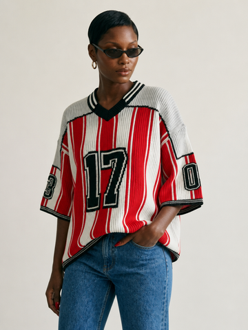 Audacious Striped Oversized Sweater