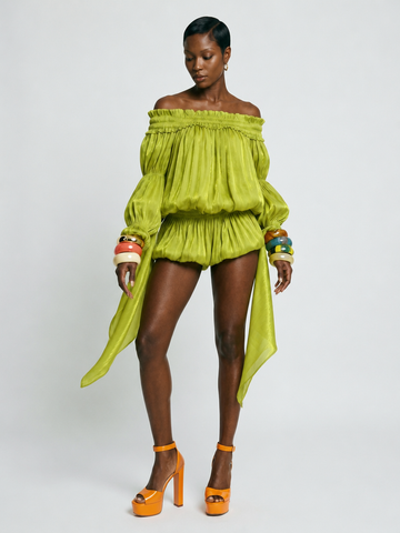 Divine Satin Ruffled Mini Dress