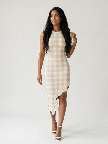 Sterling Plaid Asymmetrical Dress