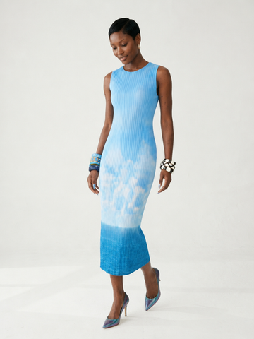 Wanderlust Pleated Ombre Maxi Dress