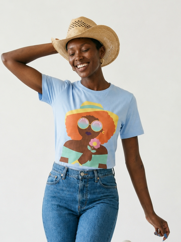 Radiant Retro Illustration Graphic T-Shirt