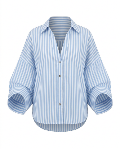 Adventurous Striped Loose Blouse
