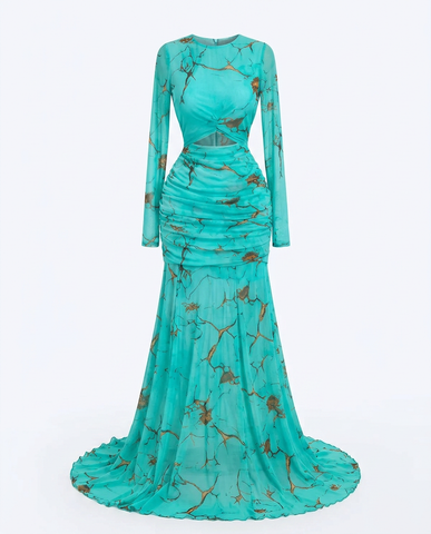 Audacious Cutout Ruched Maxi Dress