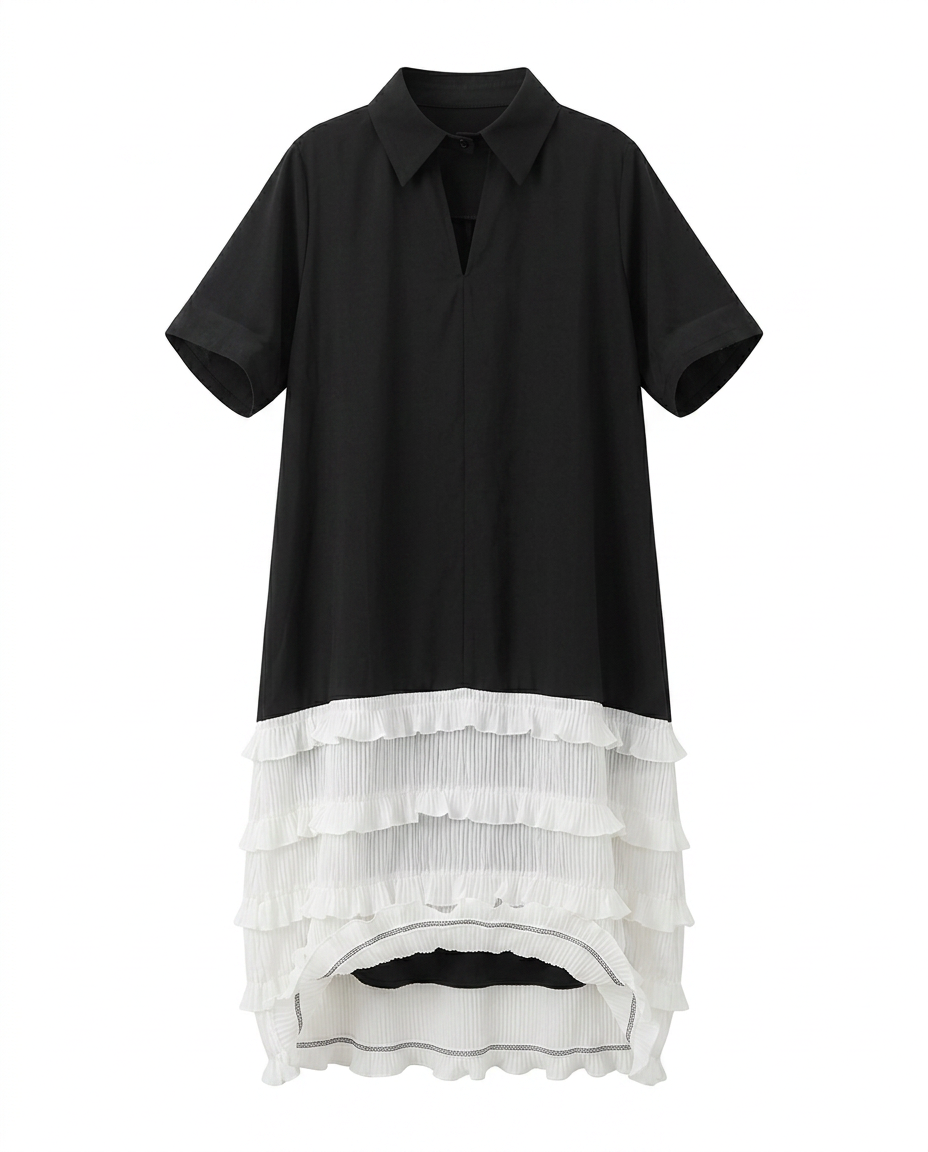 Liberated Tiered Contrast Maxi Dress