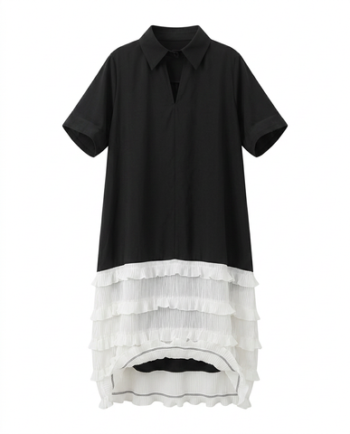 Liberated Tiered Contrast Maxi Dress