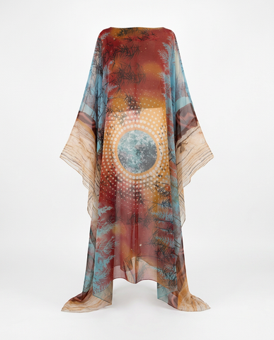 Boundless Tulle Printed Kaftan