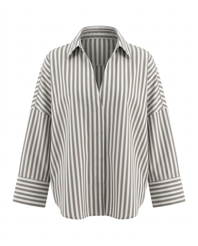 Adventurous Striped Loose Blouse