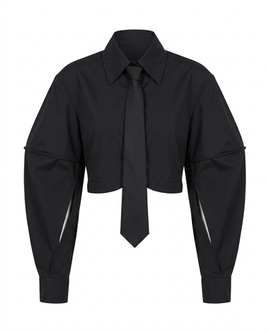 Daring Tie Short Blouse
