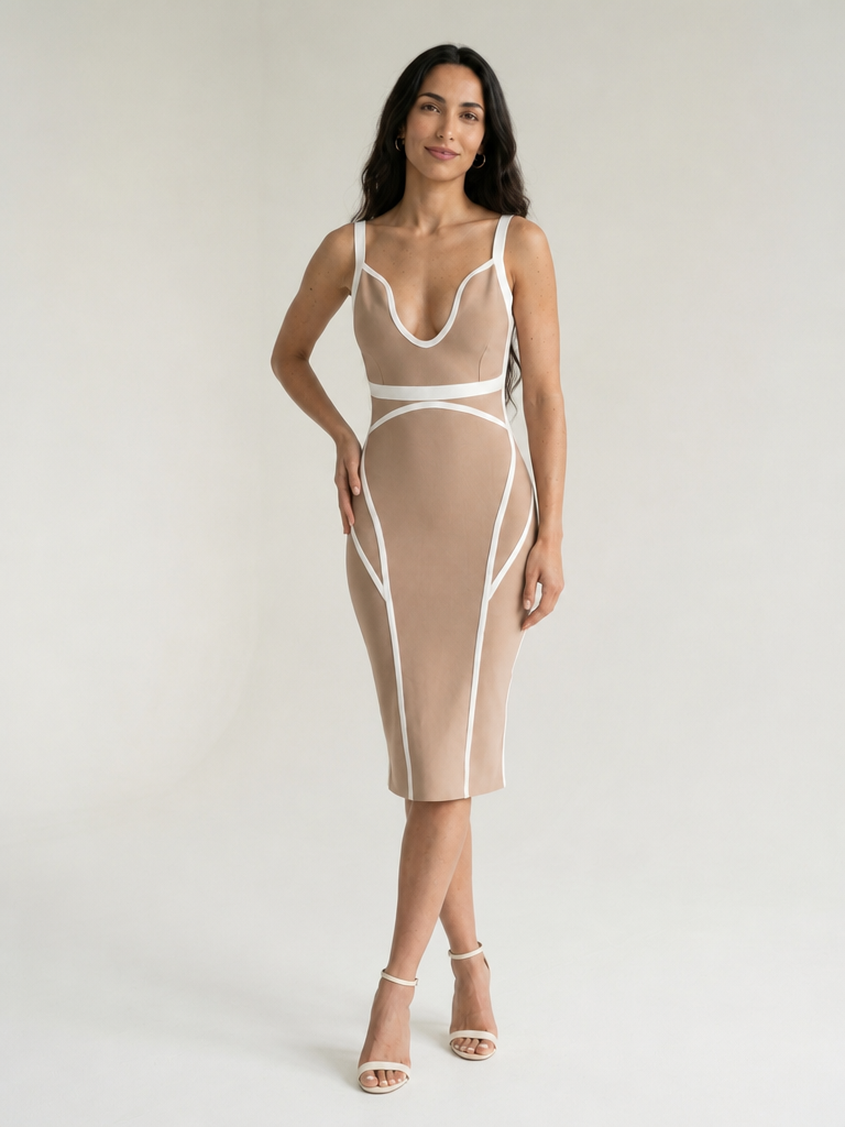 Onyx Sculpting Midi Dress